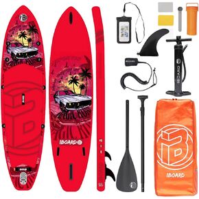 Inflatable Stand Up Paddle Boards 11′×33″×6″ with Thick Excellent SUP Paddle Board Accessories, Wide and Stable High Load Inflatable Paddle Board Suit for Youth and Adults