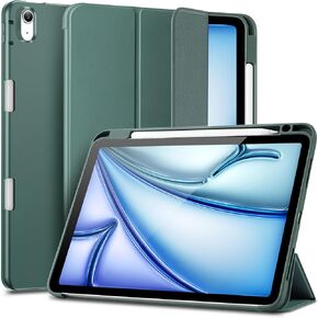 ESR for iPad Air 11 Inch Case M2 2024, iPad Air 6th/5th/4th Gen(2024/2022/2020) with Pencil Holder, Trifold Stand Case for iPad Air 5/4 with Flexible Back, Auto Sleep and Wake, Rebound Series, Black