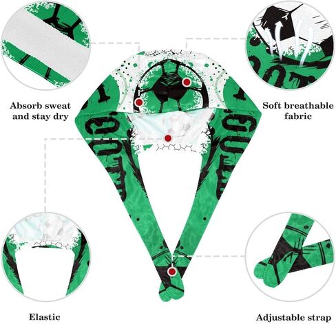 قبعات منتفخة مع زر كرة القدم قبعة جراحية خضراء طبية وأذن أرنب Scrunchie مجموعة قبعات فرك القطن العصابة in Saudi Arabia