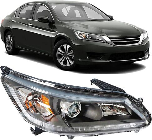 Headlights Front Head Lamps Replacement for 2013-2015 Honda Accord 4-Door Sedan Halogen w/o DRL Headlights Headlamps Pair Passenger Driver Side in Saudi Arabia