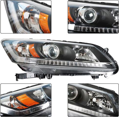 Headlights Front Head Lamps Replacement for 2013-2015 Honda Accord 4-Door Sedan Halogen w/o DRL Headlights Headlamps Pair Passenger Driver Side in Saudi Arabia