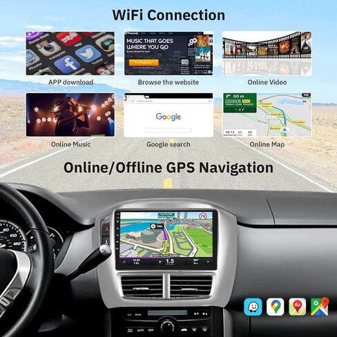 2G+64G لسيارة Honda Pilot 2006-2008 ستيريو سيارة Android مع Carplay لاسلكي Android Auto، شاشة لمس 9 بوصة راديو سيارة بلوتوث يدعم نظام تحديد المواقع والملاحة WiFi وصوت FM SWC USB + كاميرا احتياطية in Saudi Arabia