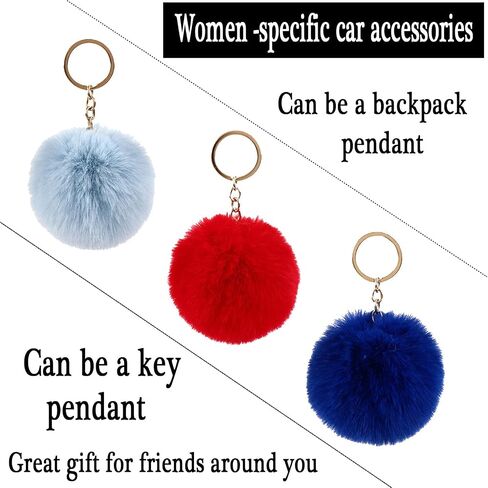 4PCS Set Fluffy Steering Wheel Covers with Handbrake Cover & Gear Shift Cover & Plush Keychain Steering Wheel Cover for Women Furry Car Accessories Universal Fit 14.96Inch (Yellow) in Saudi Arabia