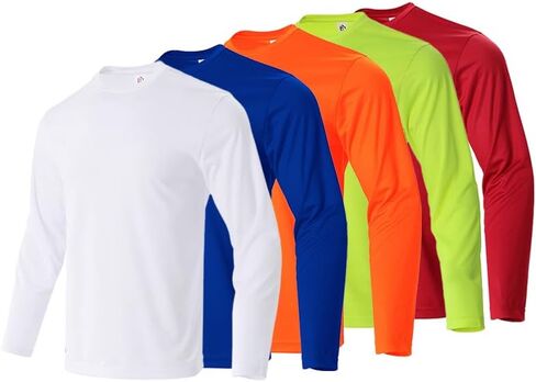 5 Pack Men's T-Shirts,Long Sleeve Athletic Shirt Men,Quick Drying Soft Moisture Wicking Odor Protection in Saudi Arabia