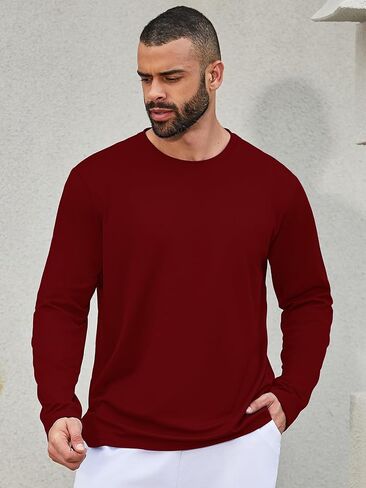 5 Pack Men's T-Shirts,Long Sleeve Athletic Shirt Men,Quick Drying Soft Moisture Wicking Odor Protection in Saudi Arabia