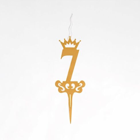 Number 5 Candle Topper Gold | Food-Safe & Reusable | Birthday, Anniversary, Milestone Celebration, Wedding, Party Cake Decoration | Elegant Number Candle for Kids & Adults in Saudi Arabia