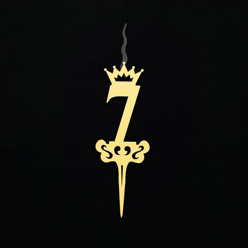 Number 5 Candle Topper Gold | Food-Safe & Reusable | Birthday, Anniversary, Milestone Celebration, Wedding, Party Cake Decoration | Elegant Number Candle for Kids & Adults in Saudi Arabia