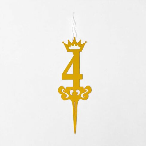 Number 5 Candle Topper Gold | Food-Safe & Reusable | Birthday, Anniversary, Milestone Celebration, Wedding, Party Cake Decoration | Elegant Number Candle for Kids & Adults in Saudi Arabia