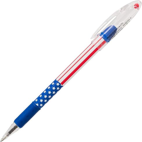 Pentel RSVP Ballpoint Pen, (0.7mm) Fine Line, Flag Barrel, Black Ink,(12 count) in Saudi Arabia