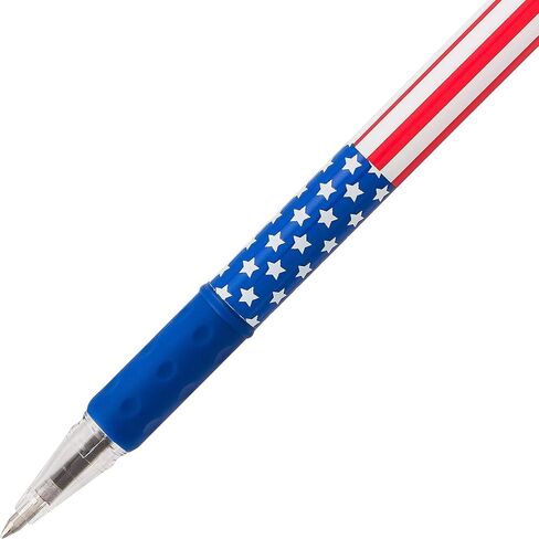 Pentel RSVP Ballpoint Pen, (0.7mm) Fine Line, Flag Barrel, Black Ink,(12 count) in Saudi Arabia