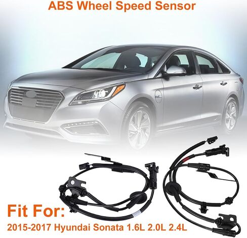مستشعر سرعة عجلة ABS 59910-C1000 خلفي يسار ويمين مناسب لسيارة Hyundai Sonata 1.6L 2015-2017، مستشعر سرعة ABS متوافق مع Hyundai Sonata 2.0L 2.4L 2015 2016 2017، استبدل OE 59930-C1000 قطعتان in Saudi Arabia