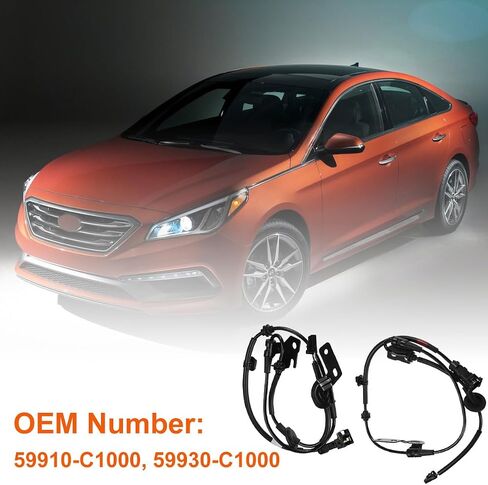 مستشعر سرعة عجلة ABS 59910-C1000 خلفي يسار ويمين مناسب لسيارة Hyundai Sonata 1.6L 2015-2017، مستشعر سرعة ABS متوافق مع Hyundai Sonata 2.0L 2.4L 2015 2016 2017، استبدل OE 59930-C1000 قطعتان in Saudi Arabia