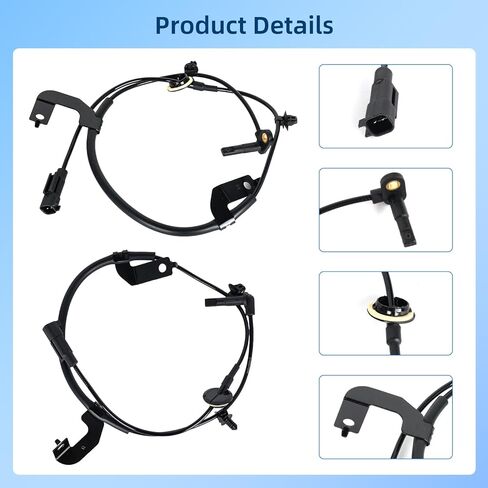 2 قطعة مستشعر سرعة العجلات الأمامية اليسرى واليمنى ABS لسيارة دودج كاليبر 2007-2012، لسيارة جيب كومباس 2007-2016، لسيارة جيب باتريوت 2007-2016 استبدال 5105572AA 5105573AA in Kuwait