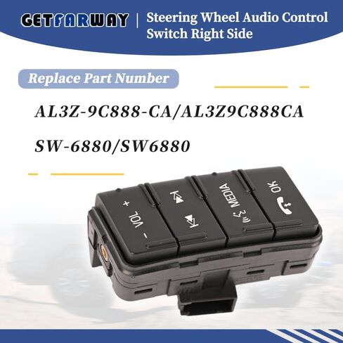 عجلة القيادة التحكم الصوتي التبديل الجانب الأيمن صالح لفورد F-150 F150 2011 2012 2013 2014 استبدال # AL3Z-9C888-CA AL3Z9C888CA SW6880 SW-6880 مجموعة مفاتيح التحكم في مستوى الصوت in Saudi Arabia