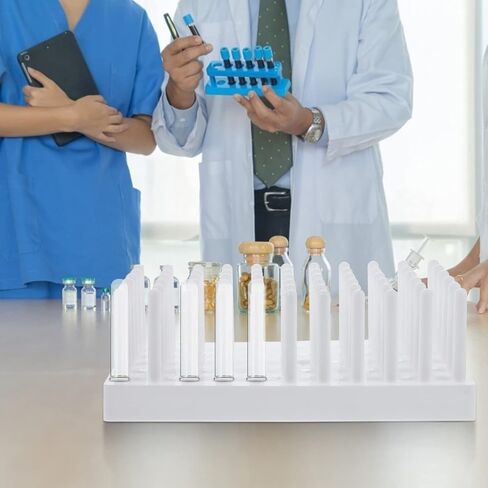 3 قطعة مجفف بلاستيكي حامل لحامل المختبر يستخدم رف التجفيف أنبوب اختبار التصريف in Kuwait