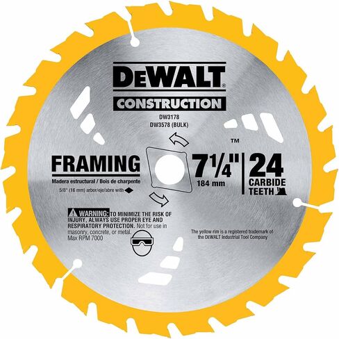 DEWALT Circular Saw Blade, 7 1/4 Inch, 24 Tooth, Wood Cutting (DWA171424B10), 10 Count (Pack of 1) in Saudi Arabia