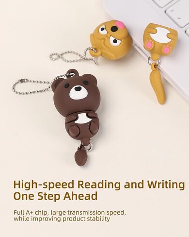 Cute USB Flash Drive Animal Series, Portable & Waterproof Thumb Drive Small Memory Stick with Key-Hole Design,Gift for Friend Families in Saudi Arabia
