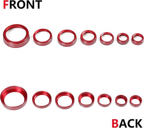 Air Conditioner Headlight Control Switch Knob Cover Trim for 2021 2022 2023 2024 New Ford Bronco Sport Interior Accessories Audio 4 Wheel Drive Trailer Gear Shift Aluminum Decoration 7 Pack Red in Saudi Arabia