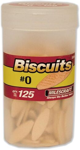Milescraft 5334 Wood Biscuits with Tube, 125-Piece, #0 in Saudi Arabia