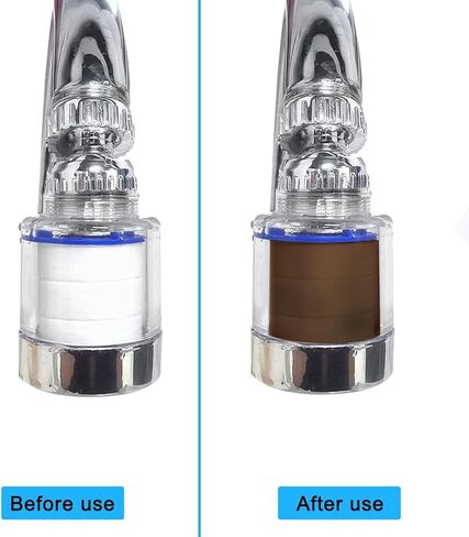 PCTC Bathroom Sink Filter, Bathroom Faucet Filter, 360 Degree Rotating Faucet Filter Purifier Kitchen Faucet, Fluorine, Heavy Metals and Hard Water from Home Kitchens and bathrooms (2 Pack) in Saudi Arabia