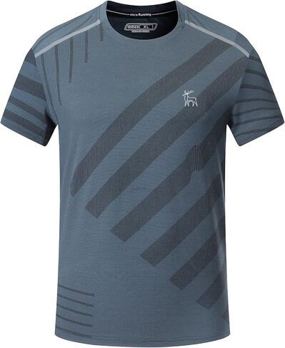 Workout Shirts for Men Slim Fit Graphic Tees Men Dry Fit T Shirts for Men Sports Gym Workout Tops in Saudi Arabia