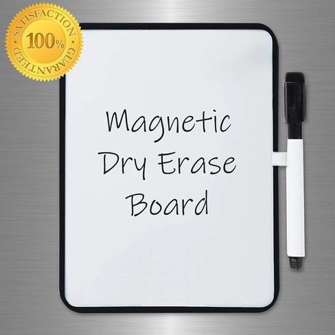 PTY Magnetic Dry Erase Board 6" x 8" with Magnetic Marker and 2 Magnets - Mini Whiteboard for School Locker, Fridge, Office, Home (Black Framed) in Saudi Arabia