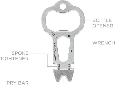 KeySmart AllTul Owl - مجموعة أدوات متعددة الأغراض لسلسلة المفاتيح 4 في 1 للحمل اليومي مع AllTul Bear وAllTul Shark in Kuwait