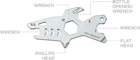 KeySmart AllTul Owl - مجموعة أدوات متعددة الأغراض لسلسلة المفاتيح 4 في 1 للحمل اليومي مع AllTul Bear وAllTul Shark in Kuwait