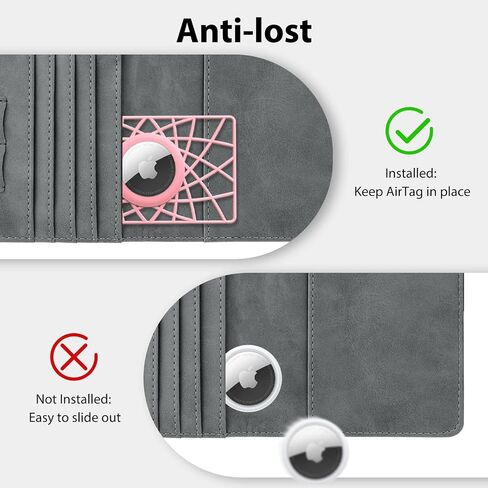 WALNEW AirTag Wallet Holder 2 Pack, Ultra Slim Thin Credit Card Size Case for Air Tags, 0.1 inch Thickness Airtag Holder for Purse, Backpack, Clutch Bag, Handbag in Saudi Arabia