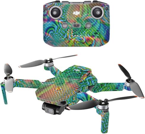 Mighty Skins Carbon Fiber Compatible with DJI Mini 2 Portable Drone - Acid Protective, Durable Textured Carbon Fiber Finish Easy to Apply, Remove, and Change Styles Made in The USA in Saudi Arabia