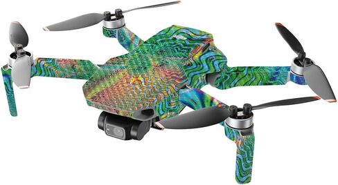 Mighty Skins Carbon Fiber Compatible with DJI Mini 2 Portable Drone - Acid Protective, Durable Textured Carbon Fiber Finish Easy to Apply, Remove, and Change Styles Made in The USA in Saudi Arabia