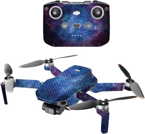 Mighty Skins Carbon Fiber Compatible with DJI Mini 2 Portable Drone - Acid Protective, Durable Textured Carbon Fiber Finish Easy to Apply, Remove, and Change Styles Made in The USA in Saudi Arabia