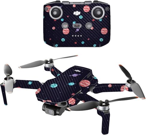 Mighty Skins Carbon Fiber Compatible with DJI Mini 2 Portable Drone - Acid Protective, Durable Textured Carbon Fiber Finish Easy to Apply, Remove, and Change Styles Made in The USA in Saudi Arabia