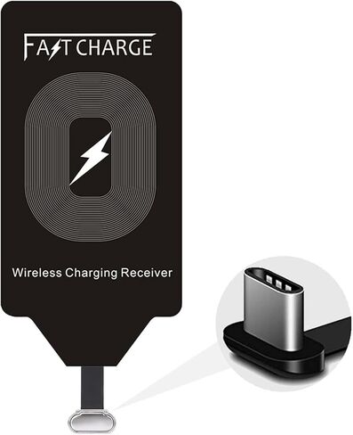 مستقبل شحن لاسلكي Qi Fast 10W محول شاحن لهاتف Samsung Galaxy A71 A70 A52 A53 A54 A42 5G A32 A03 A03S A02S A20 A21 A23 A12 A13 A14 A15 A7 Moto E7 Plus LG G5 USB Type C Android Quick Charge in Kuwait