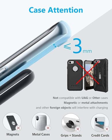 مستقبل شحن لاسلكي Qi Fast 10W محول شاحن لهاتف Samsung Galaxy A71 A70 A52 A53 A54 A42 5G A32 A03 A03S A02S A20 A21 A23 A12 A13 A14 A15 A7 Moto E7 Plus LG G5 USB Type C Android Quick Charge in Kuwait