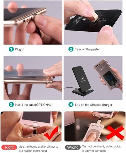 مستقبل شحن لاسلكي Qi Fast 10W محول شاحن لهاتف Samsung Galaxy A71 A70 A52 A53 A54 A42 5G A32 A03 A03S A02S A20 A21 A23 A12 A13 A14 A15 A7 Moto E7 Plus LG G5 USB Type C Android Quick Charge in Kuwait