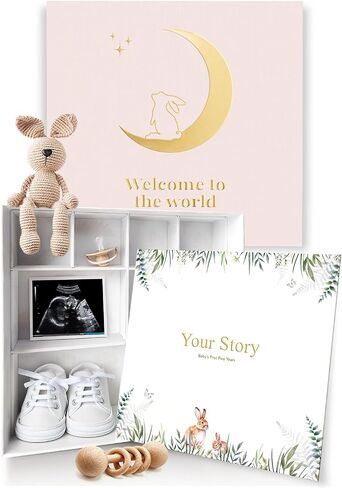 Baby Keepsake Box Girl with Baby Book Girl - Baby Shower Gifts for Girls, Unique Baby Girl Gifts - Baby Memory Book Girl - New Born Baby Girls Gift - Baby Gifts for Girls - New Baby Girl Gifts, Rose in Saudi Arabia