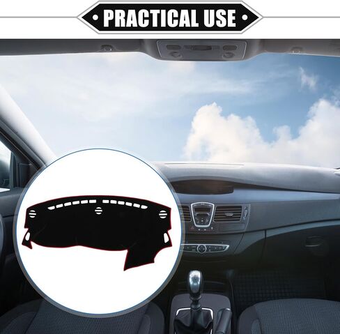 Dashboard Cover Compatible for Dodge Dart 2013-2016, Nonslip Polyester Red Dash Cover Mat Dash Board Protector Cover in Saudi Arabia