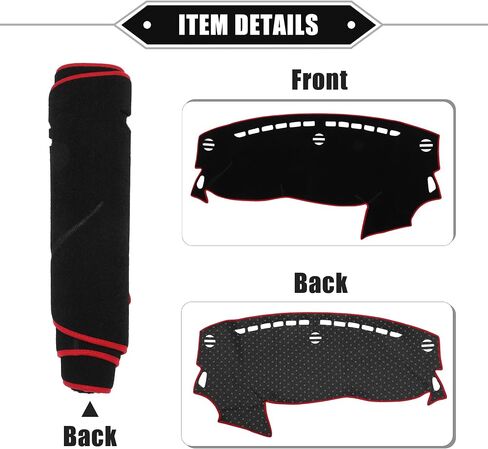 Dashboard Cover Compatible for Dodge Dart 2013-2016, Nonslip Polyester Red Dash Cover Mat Dash Board Protector Cover in Saudi Arabia