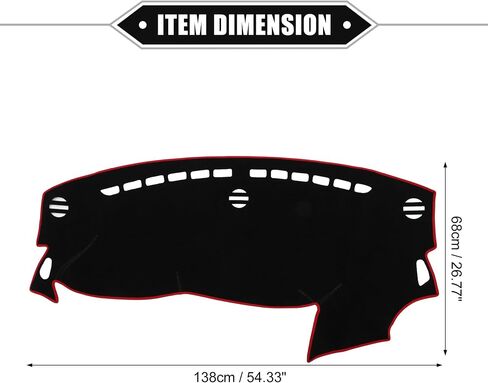 Dashboard Cover Compatible for Dodge Dart 2013-2016, Nonslip Polyester Red Dash Cover Mat Dash Board Protector Cover in Saudi Arabia