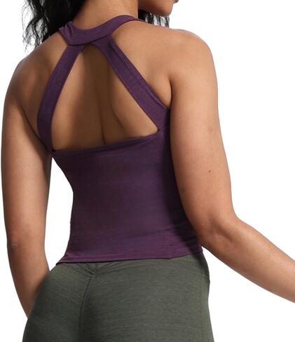 Aoxjox Corp Tank for Women Mid-Length Longline Workout Sports Kennedy Training Tank in Kuwait