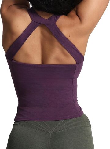 Aoxjox Corp Tank for Women Mid-Length Longline Workout Sports Kennedy Training Tank in Kuwait
