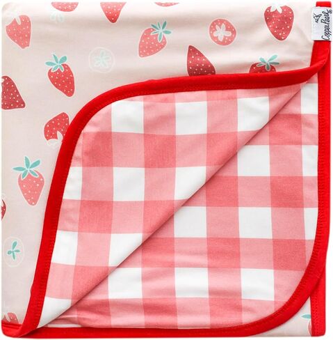 Copper Pearl Three-Layer Baby Blanket: Soft Baby Quilts for Boys and Girls | Breathable, Cozy, Toddler Blanket | Baby Quilt for Newborns | 46x46 Premium Polyester/Rayon | Strawberry in Saudi Arabia