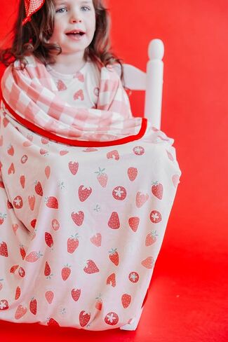 Copper Pearl Three-Layer Baby Blanket: Soft Baby Quilts for Boys and Girls | Breathable, Cozy, Toddler Blanket | Baby Quilt for Newborns | 46x46 Premium Polyester/Rayon | Strawberry in Saudi Arabia