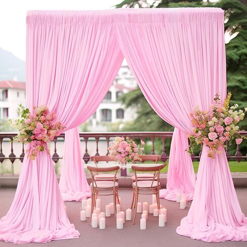 Ivory Backdrop Curtain for Wedding Parties Wrinkle Free Ivory Photo Curtains Backdrop Drapes Fabric Decoration for Baby Shower Photoshoot 5ft x 8ft,2 Panels in Saudi Arabia
