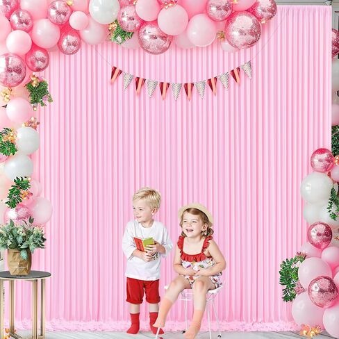 Ivory Backdrop Curtain for Wedding Parties Wrinkle Free Ivory Photo Curtains Backdrop Drapes Fabric Decoration for Baby Shower Photoshoot 5ft x 8ft,2 Panels in Saudi Arabia