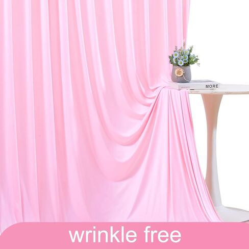 Ivory Backdrop Curtain for Wedding Parties Wrinkle Free Ivory Photo Curtains Backdrop Drapes Fabric Decoration for Baby Shower Photoshoot 5ft x 8ft,2 Panels in Saudi Arabia