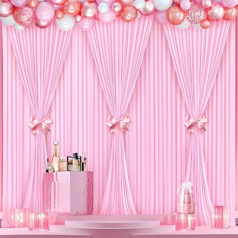 Ivory Backdrop Curtain for Wedding Parties Wrinkle Free Ivory Photo Curtains Backdrop Drapes Fabric Decoration for Baby Shower Photoshoot 5ft x 8ft,2 Panels in Saudi Arabia