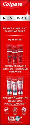 Colgate Renewal Gum Protection Whitening Toothpaste Gel, Mint Gel Toothpaste for Gingivitis and Teeth Whitening Restoration, Sugar Free, Enamel Safe, Gluten Free, Vegan, 2 Pack, 3 OZ Tubes in Saudi Arabia