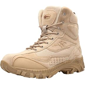 Kervaky Men's military tactical boots outdoor boots work boots desert boots durable boots hiking boots combat boots light boots-black-39